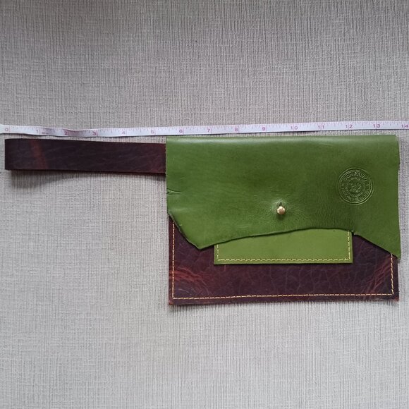 Handmade Don Rawzi Leather Wristlet Purse - Made in Maryland, USA - Picture 1 of 8